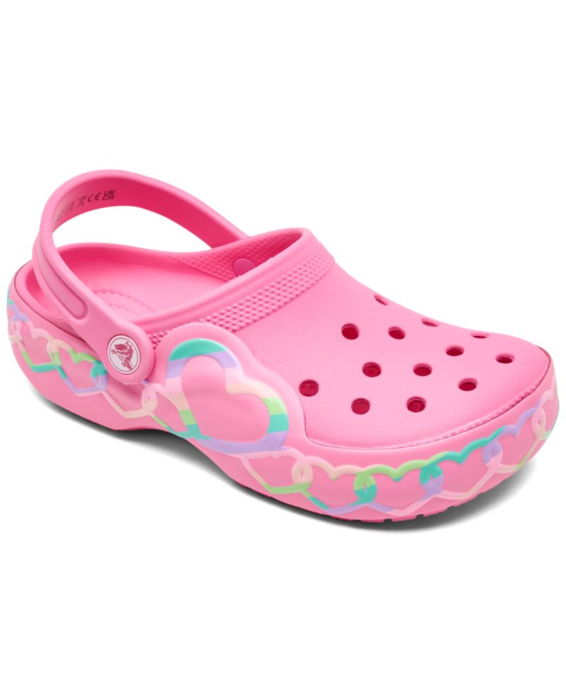 Little Girls Heart Lights Light-Up Clogs from Finish Line