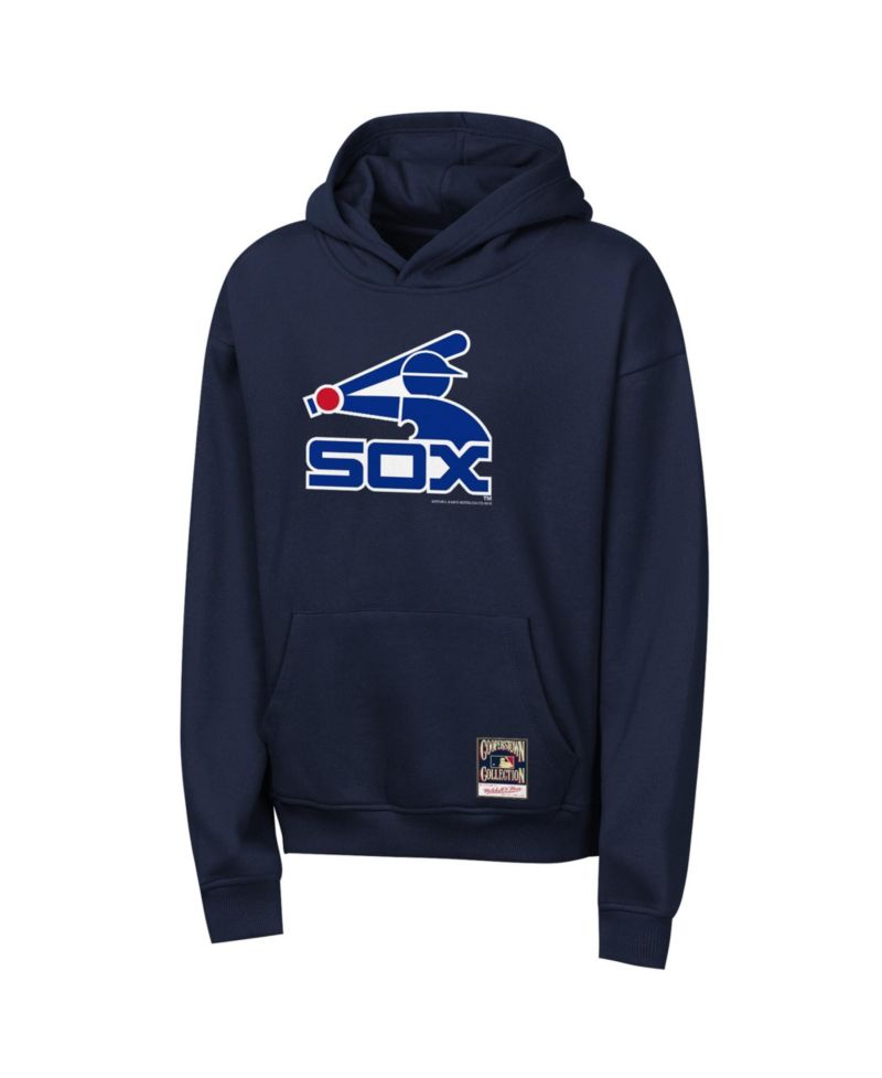 Big Boys and Girls Navy Chicago White Sox Retro Logo Hoodie