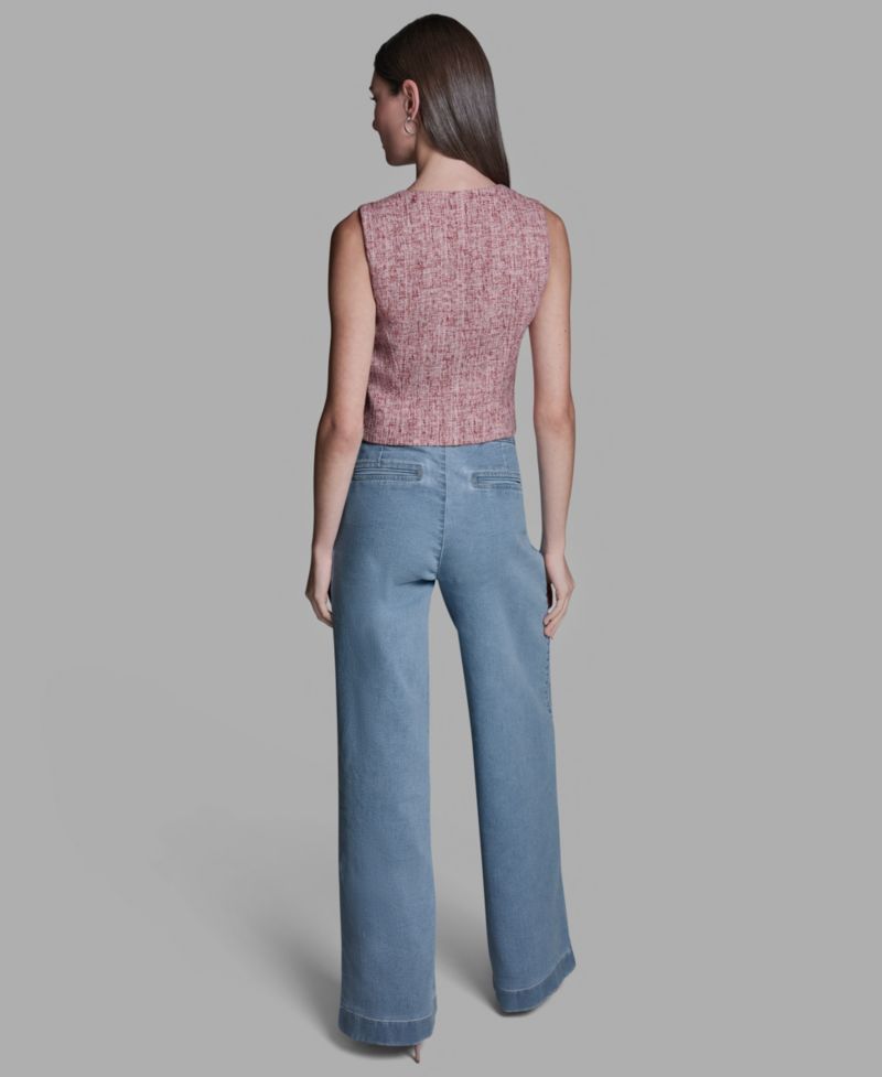 Women's Square Neck Double Breasted Vest