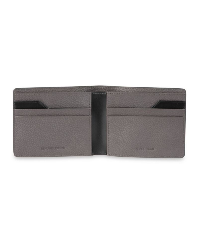 Men's RFID Two-Tone Pebbled Leather Slimfold Wallet