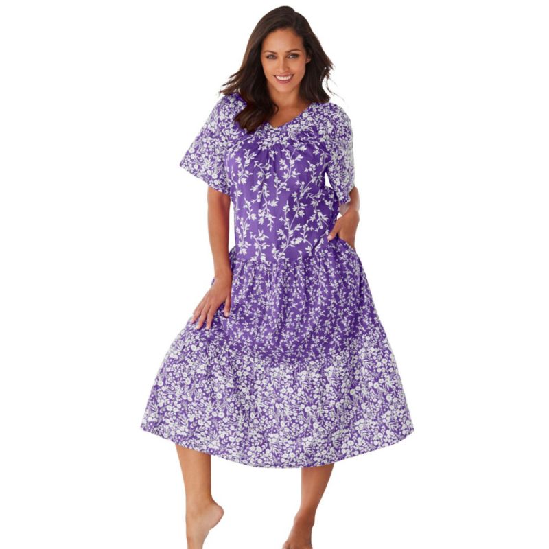 Plus Size Only Necessities Tiered Print Lounger