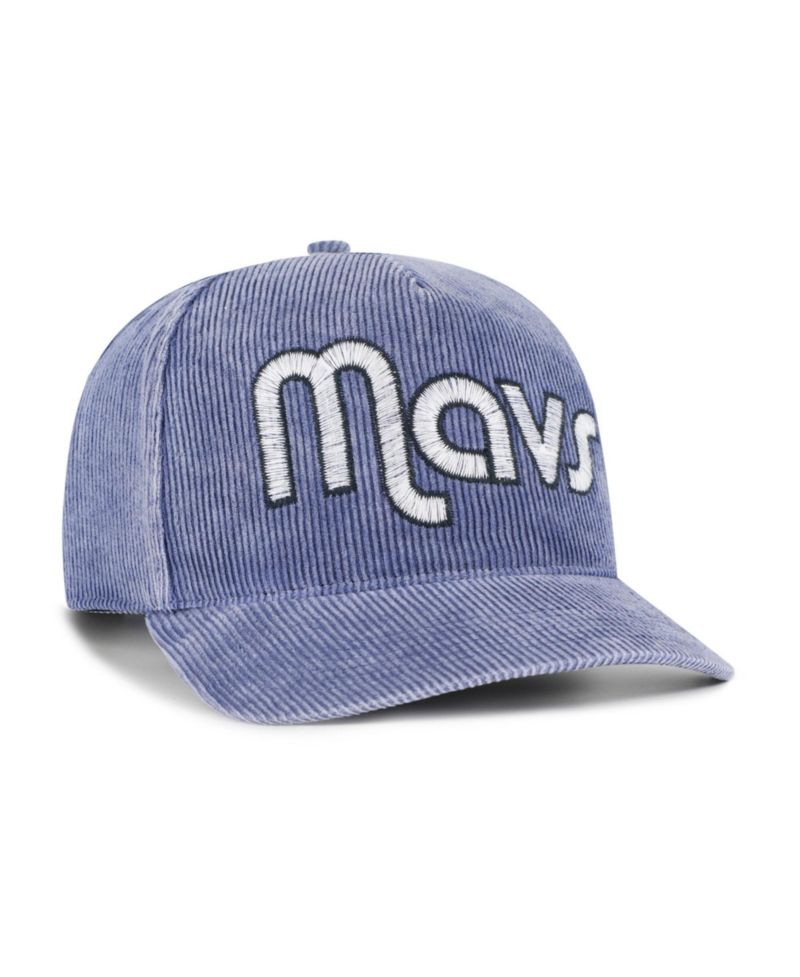 Men's '47 Blue Dallas Mavericks Reclaim Snow Wash Corduroy Adjustable Hitch Hat