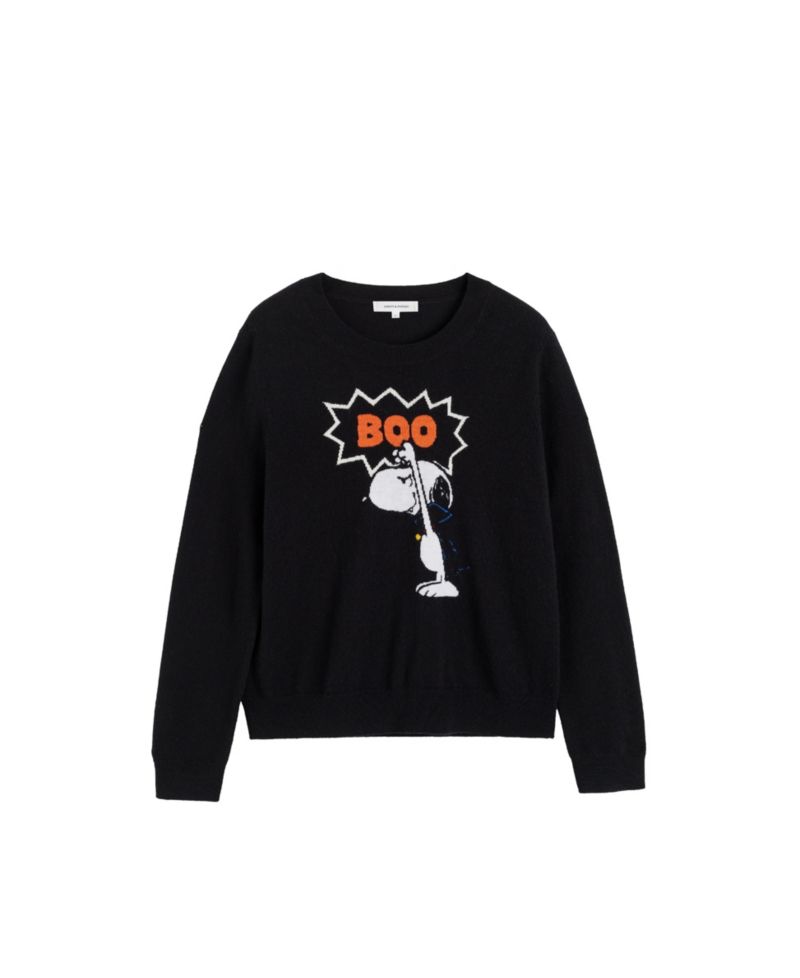 Women's Wool-Cashmere Snoopy Boo Sweater