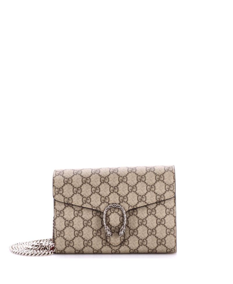 Small Dionysus Chain Wallet GG Coated Canvas