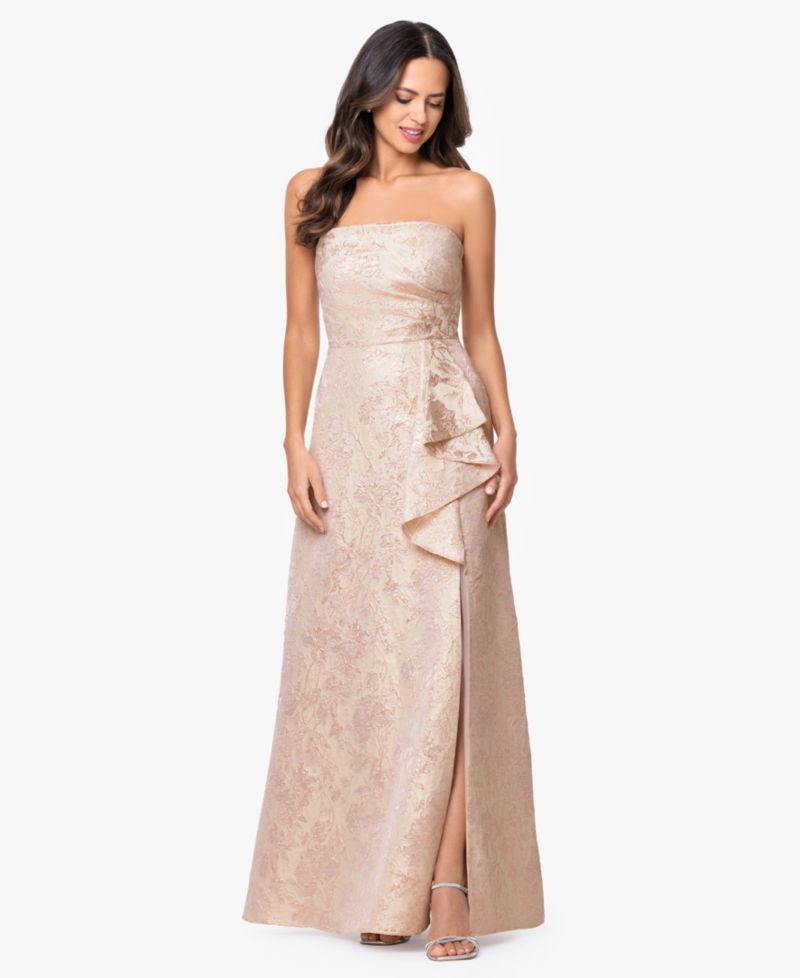 Petite Sleeveless Strapless Gown