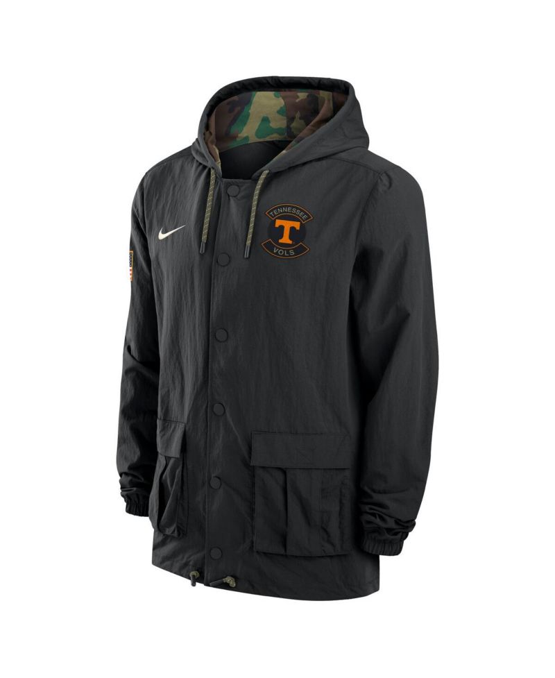 Men's Black Tennessee Volunteers 2025 NCAA Military Appreciation Full-Snap Jacket