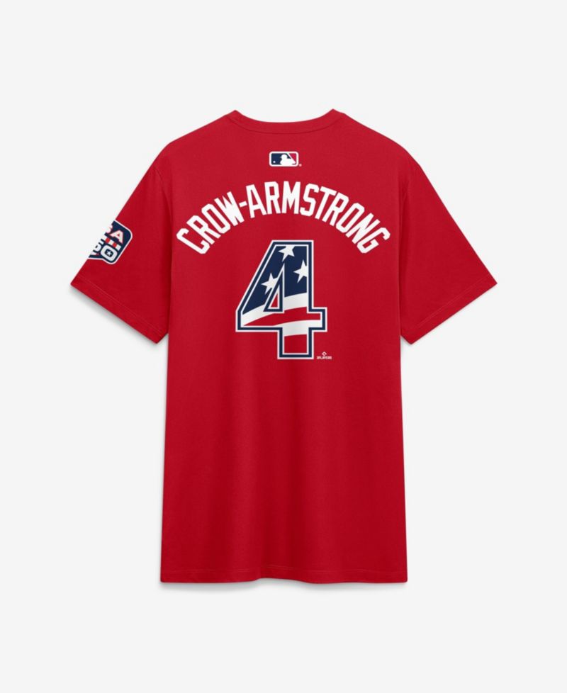 Men's 2026 All-Star Game National League Pete Crow-Armstrong Red Name & Number T-Shirt