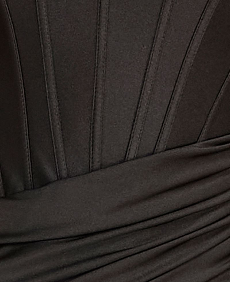 Juniors' Square Neck Corset Midi Dress