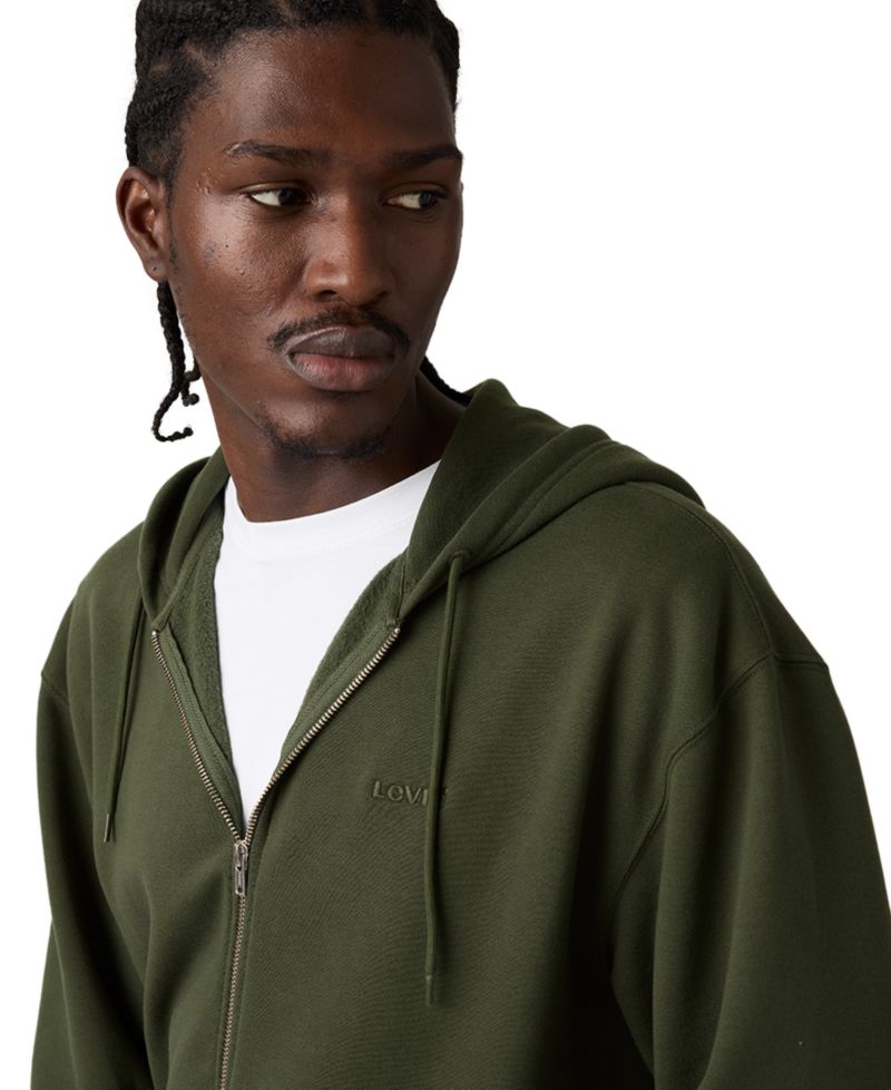 Men's Fleece Relaxed-Fit Zip-Up Hoodie