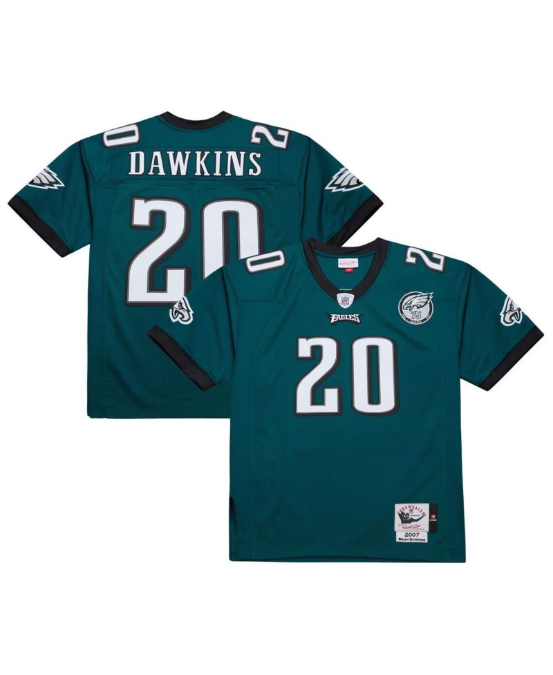Men's Brian Dawkins Green Philadelphia Eagles 2007 Authentic Throwback Retired Player Jersey