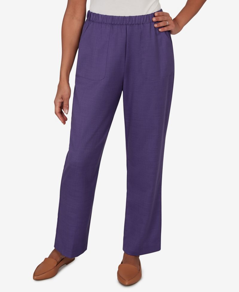 Petite Grand Bazaar Textured Pull-On Pants