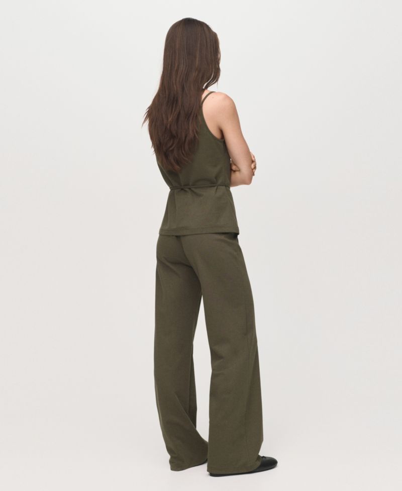 Women's Elastic Waist Straight-Fit Pants
