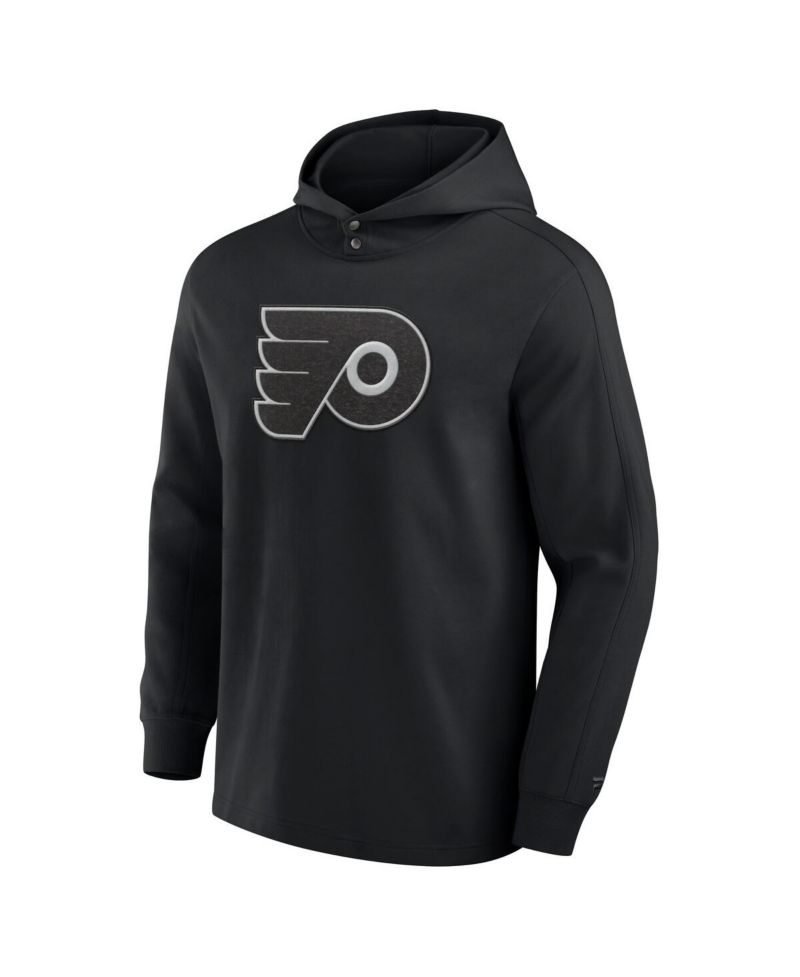 Men's Black Philadelphia Flyers Elements Blaze Tri-Blend Long Sleeve Hoodie T-Shirt