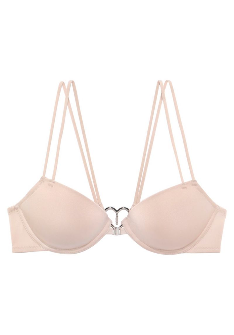 Women's Strappy Heart Removable Pads Push-Up Padded Push-Up Bra