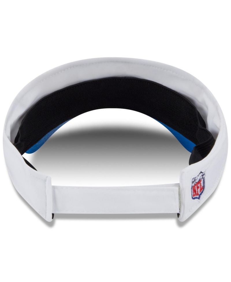 Men's White/Blue Detroit Lions 2025 NFL Training Camp Adjustable Visor Hat