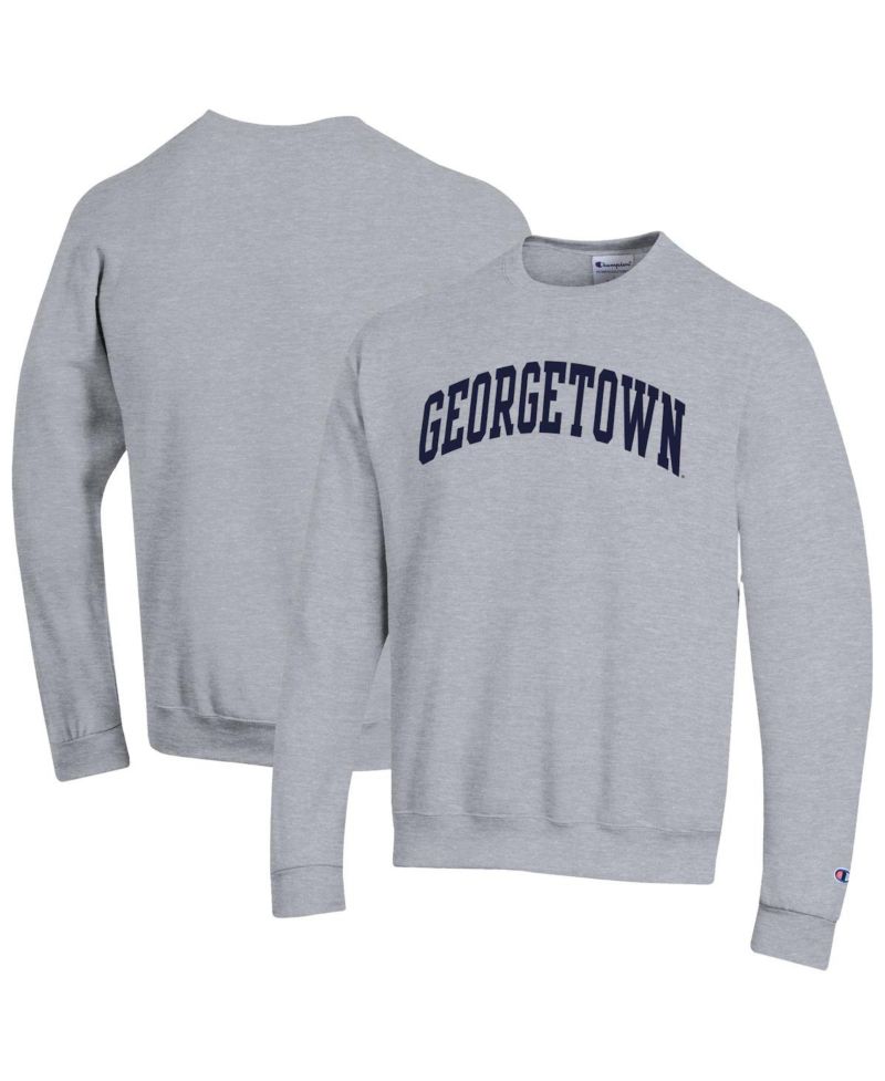 Men's Navy Georgetown Hoyas Basic Arch Fleece Pullover Sweatshirt