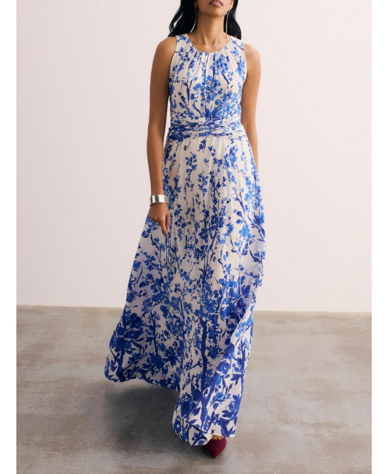 Women's Oria Floral Print Silk Maxi Dress