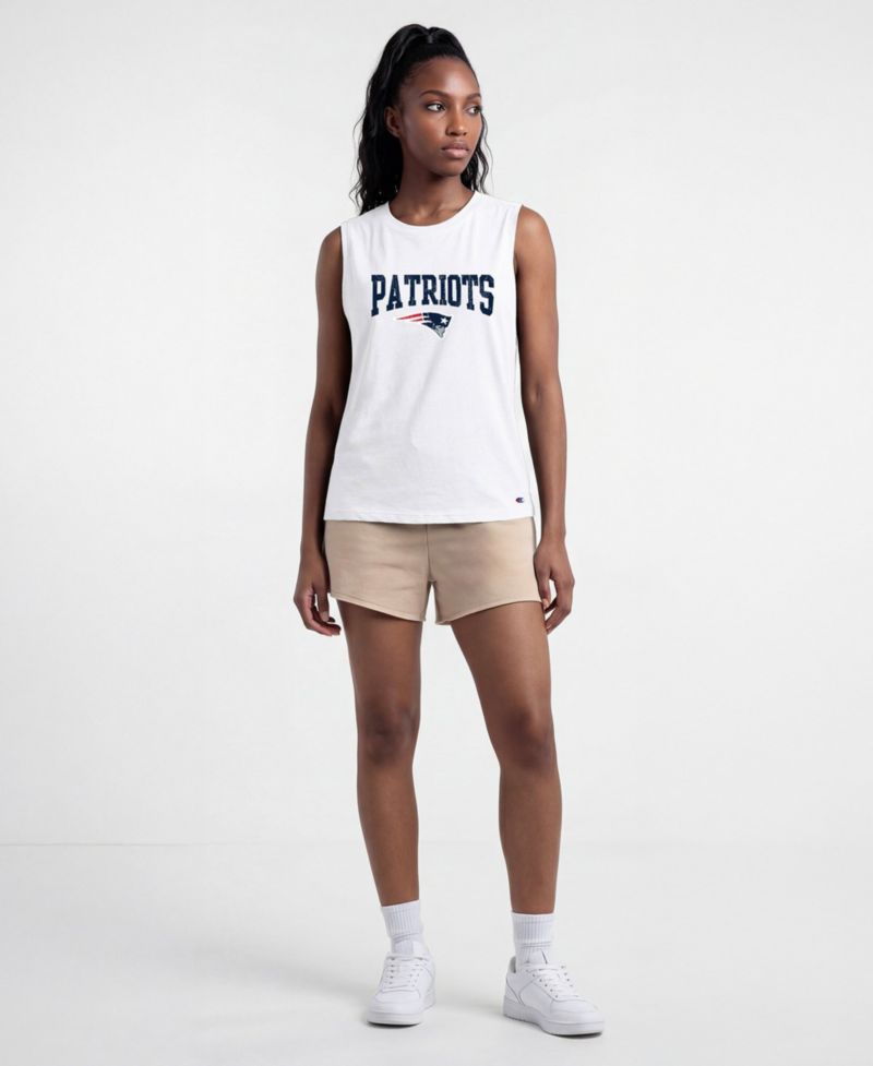 Women's New England Patriots Distressed Muscle Tank Top