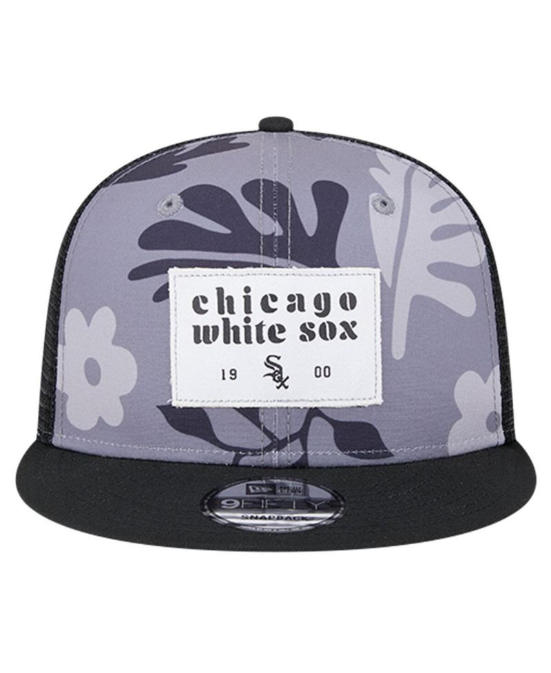 Men's Black Chicago White Sox Bikini Bottom Trucker 9FIFTY Snapback Hat