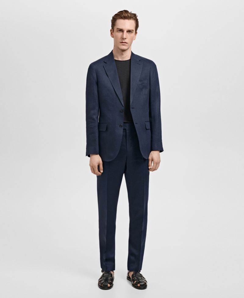 Men's Slim-Fit Tailored Trousers