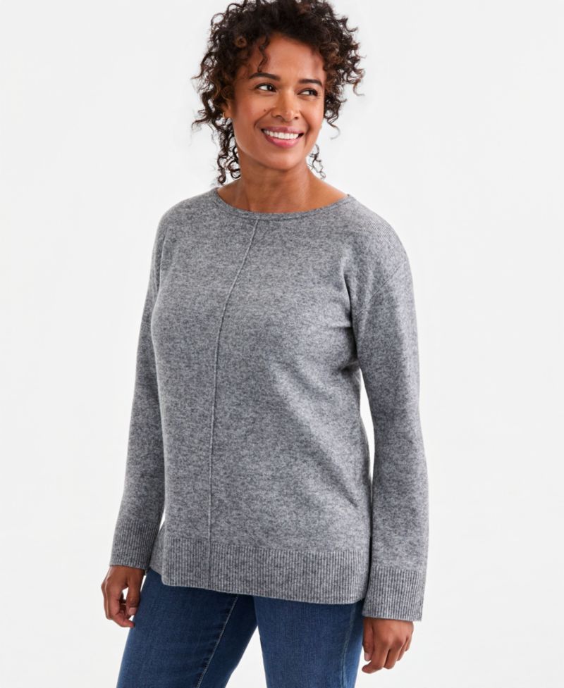 Plus Luxsoft Seamfront Boatneck Tunic Sweater