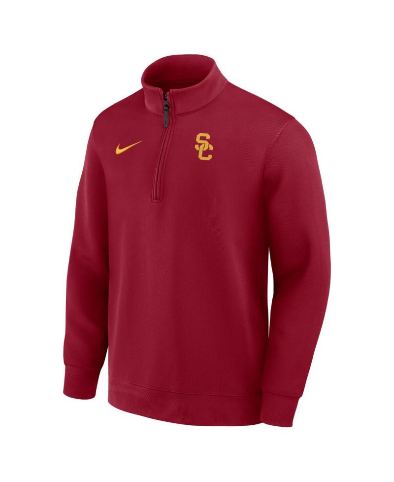 Men's Cardinal USC Trojans 2025 Coaches Premium Dri-FIT Half-Zip Pullover Sweatshirt