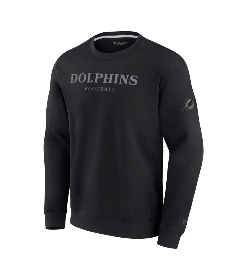 Men's and Women's Black Miami Dolphins Elements Unlimited Fleece Pullover Sweatshirt