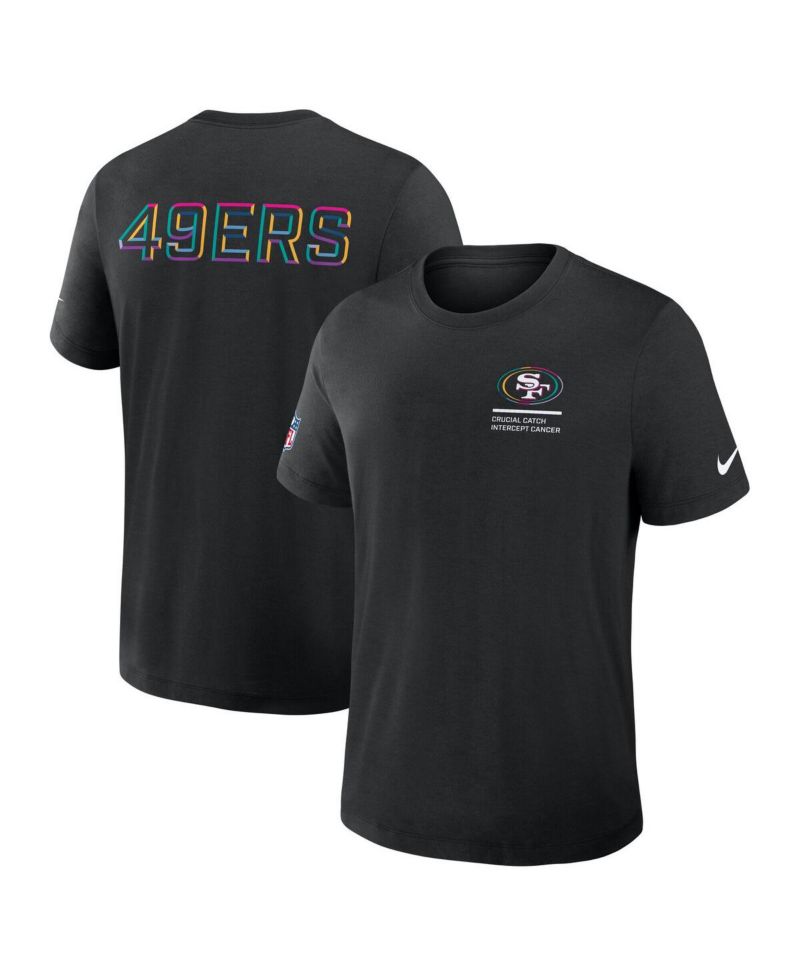 Men's Black San Francisco 49ers Tall 2025 NFL Crucial Catch Tri-Blend Dri-FIT T-Shirt
