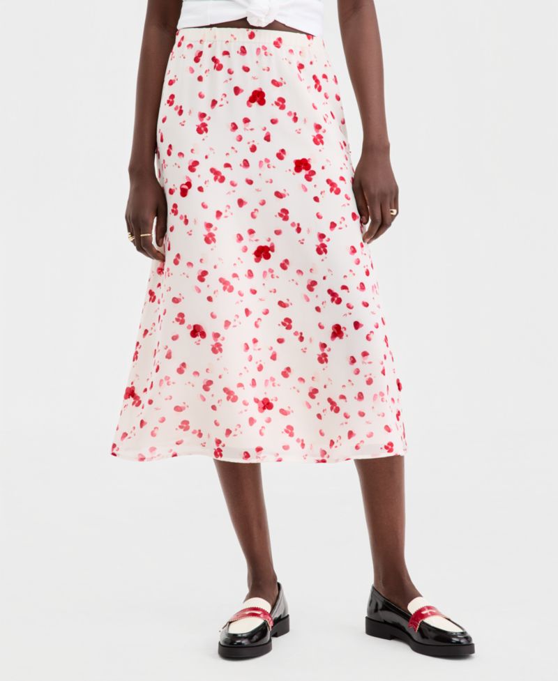 Women's Embellished Pull-On Midi Skirt