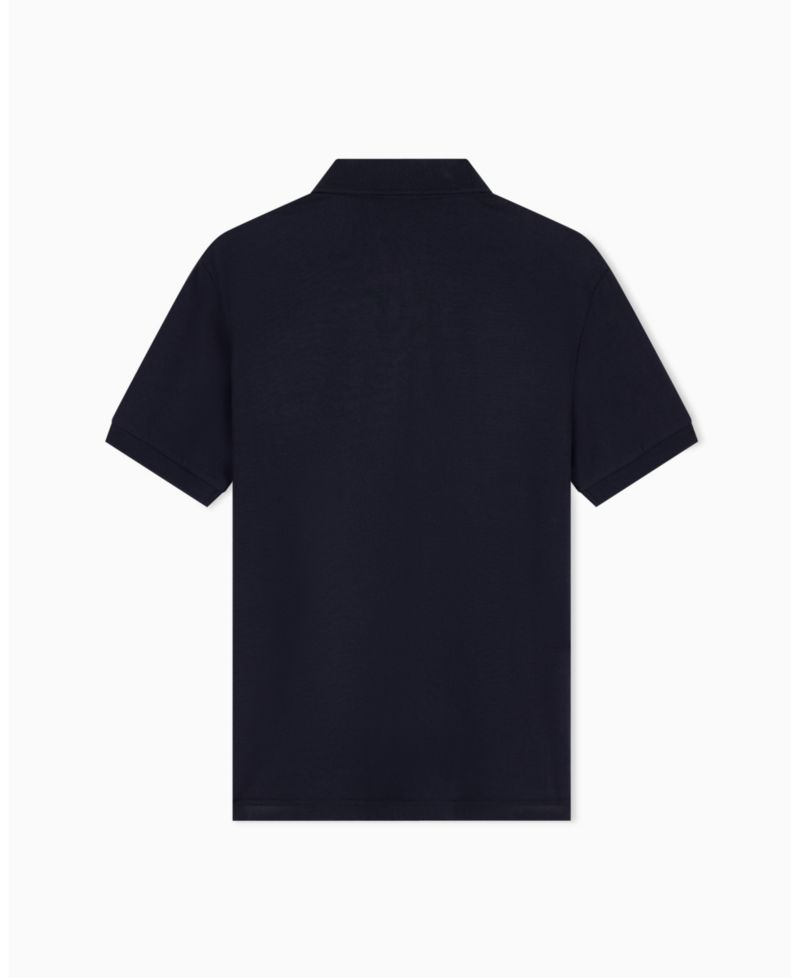 Men's Short Sleeves Zip Cotton Polo Shirt