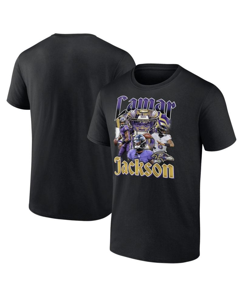 Men's Lamar Jackson Black Baltimore Ravens Notorious Player Graphic T-Shirt