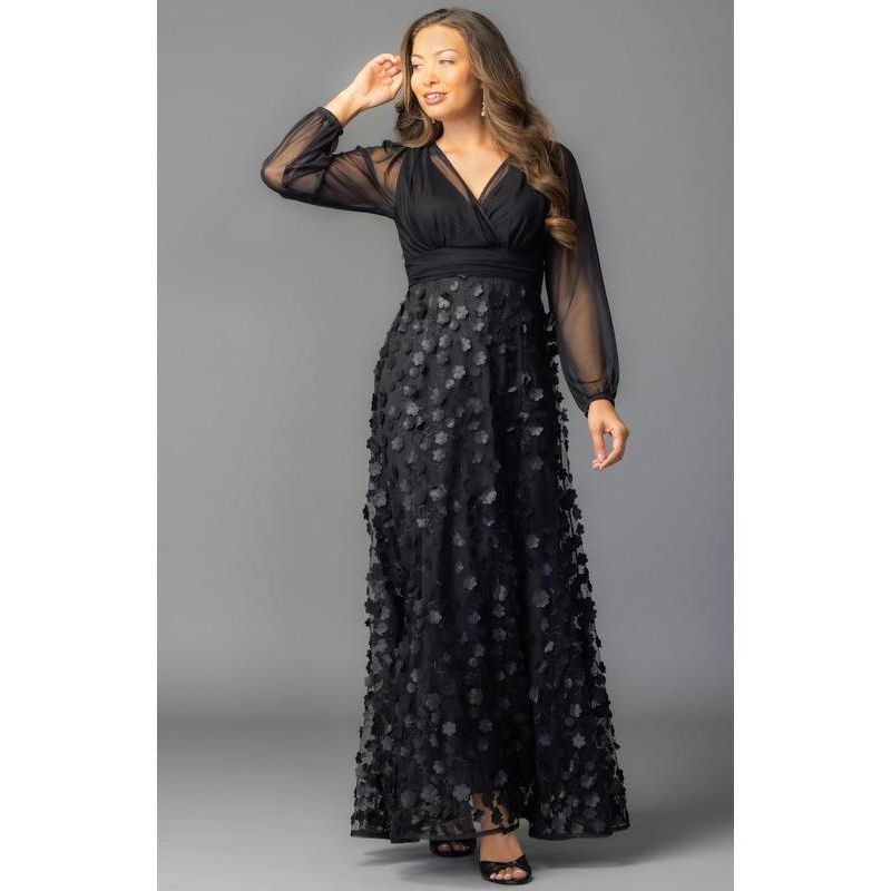 Women's Blossoming Beauty Mesh Evening Gown
