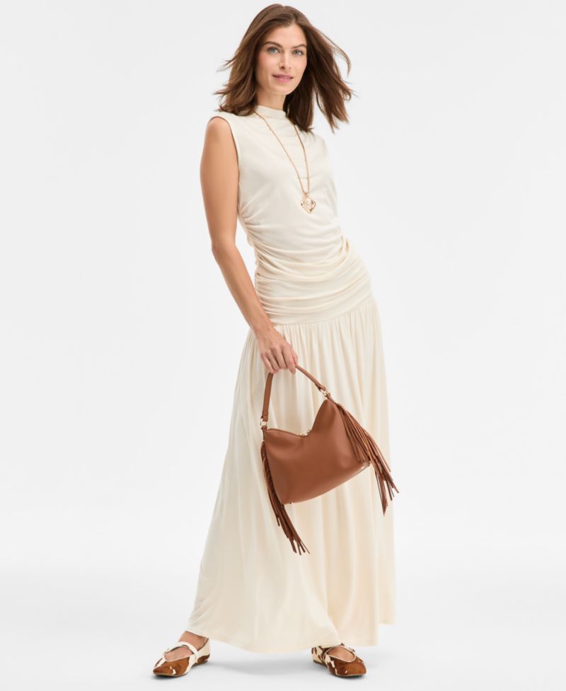 Women's Sleeveless High Neck Knit Top