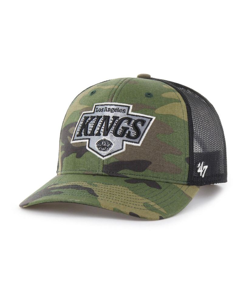 Men's Camo/Black Los Angeles Kings Trucker Adjustable Hat