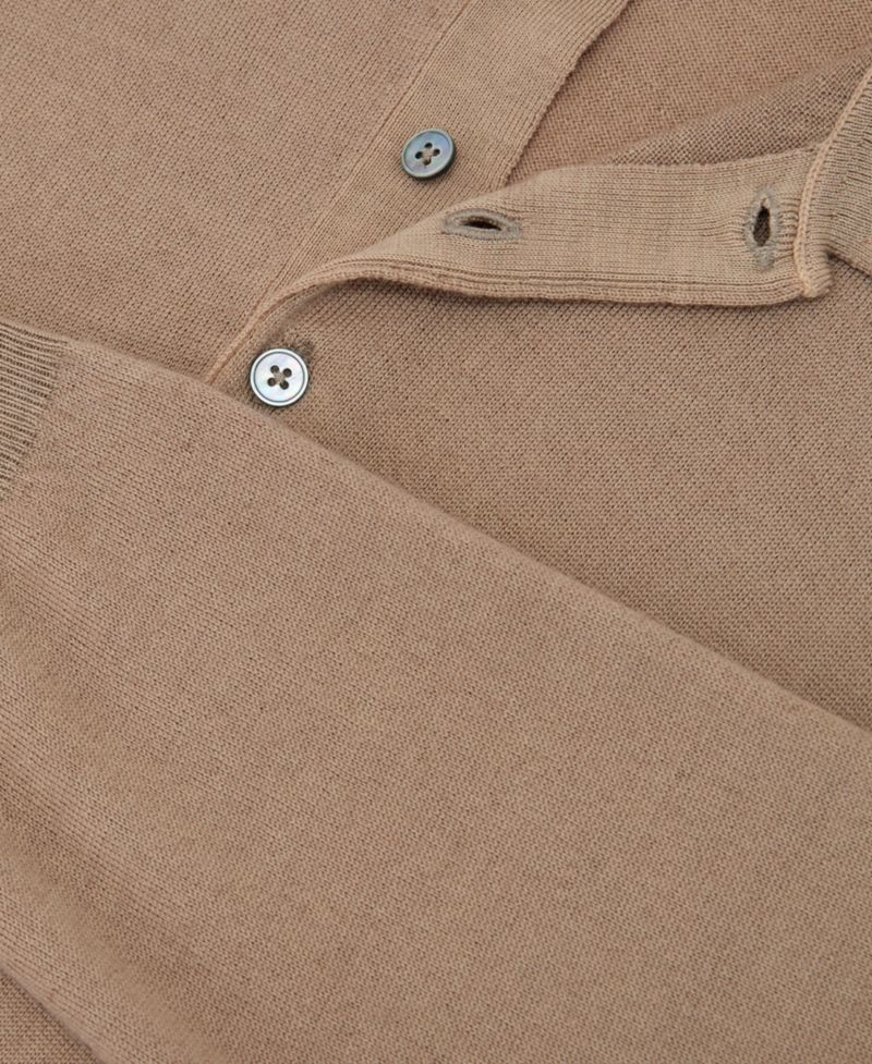 Men's Jay Slim-Fit Pigment-Dyed Merino Wool Long-Sleeve Polo Shirt