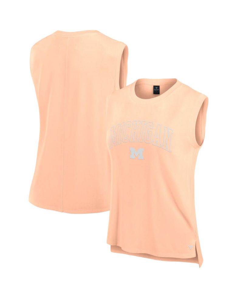 Women's Orange Michigan Wolverines Studio Gym Tank Top