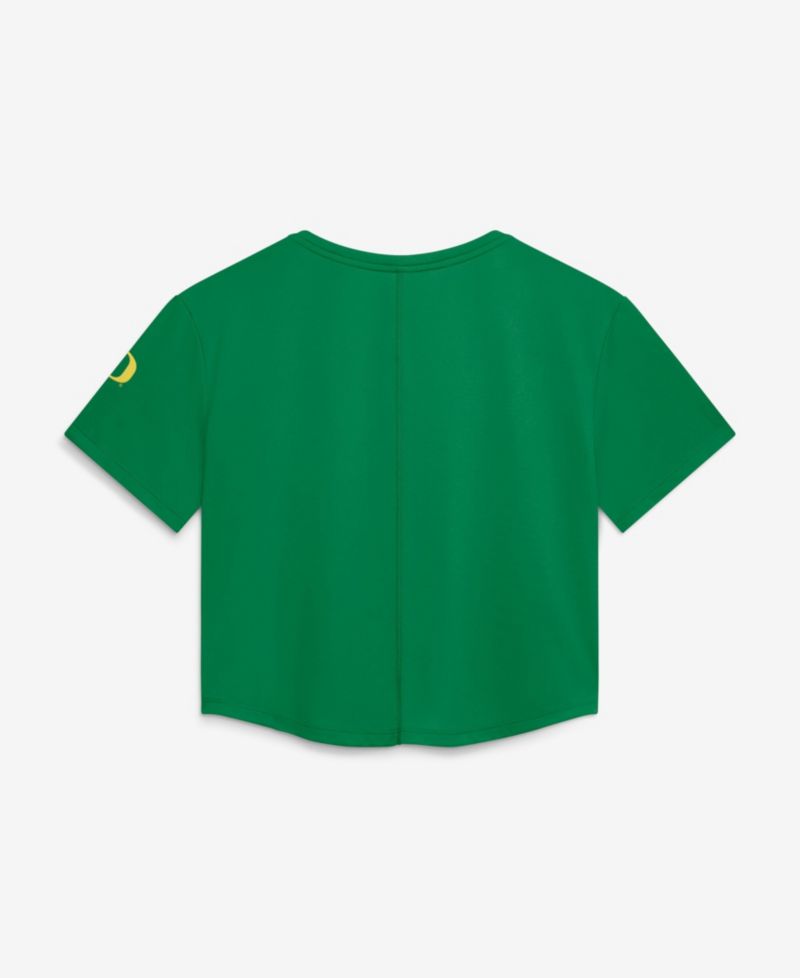 Women's Green Oregon Ducks Premium Performance Dri-FIT Cropped Top