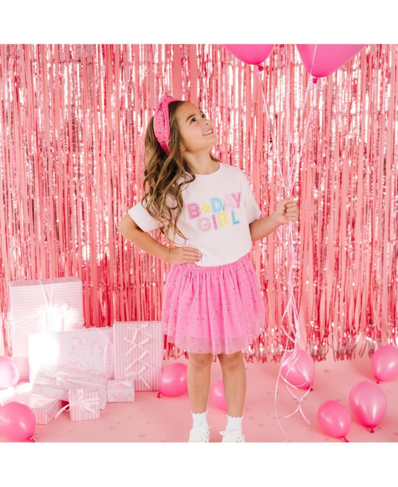 Baby Girls Raspberry Rhinestone Tutu