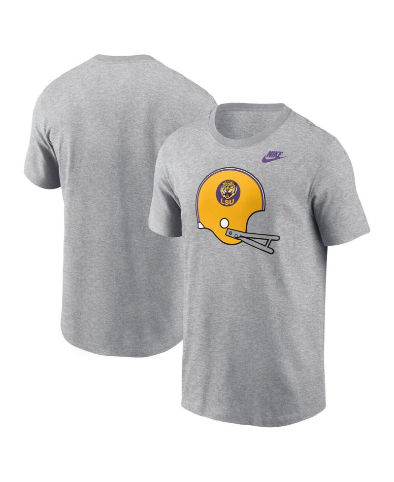 Men's Heather Gray LSU Tigers Legacy Helmet T-Shirt