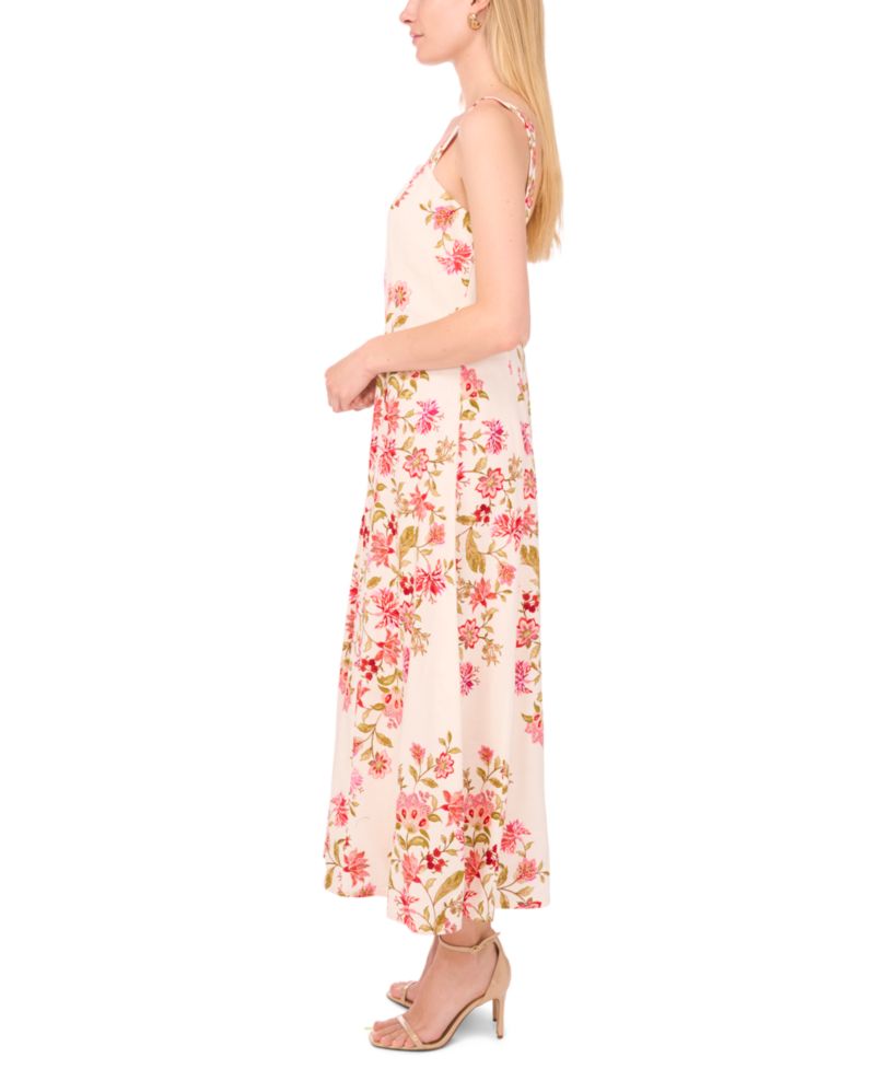Women's Square Neck Panel Maxi Dress