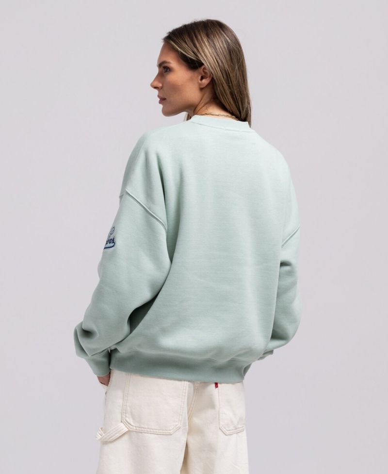 Mitchell Ness Women's Green Los Angeles Dodgers Yacht Rock Sweatshirt