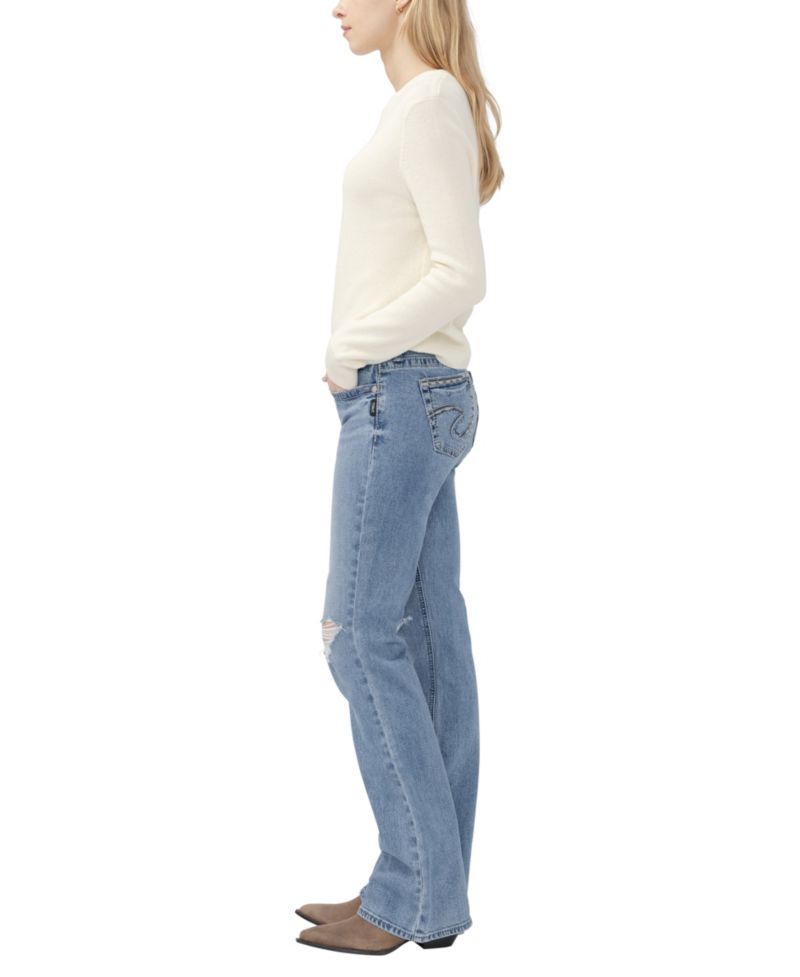 Women's Suki Low-Rise Distressed-Knees Bootcut Jeans