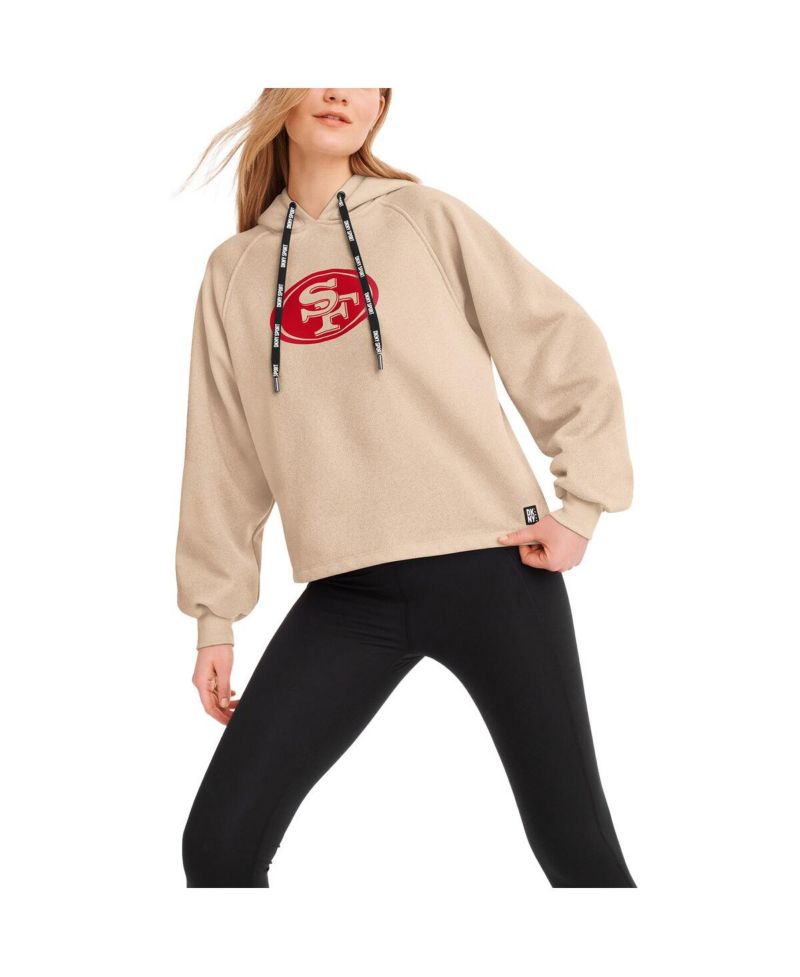 Women's Cream San Francisco 49ers Debbie Dolman Raglan Pullover Hoodie