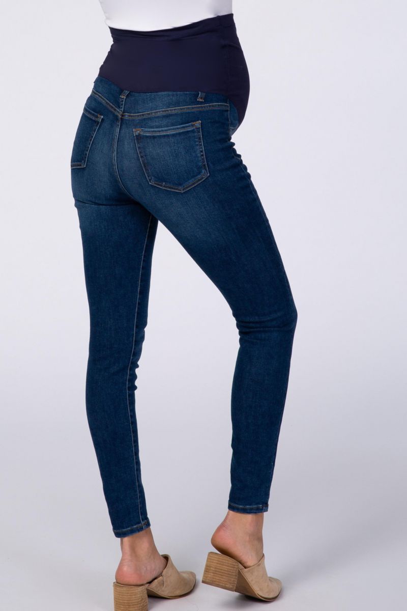 Women's Navy Blue Skinny Jeans