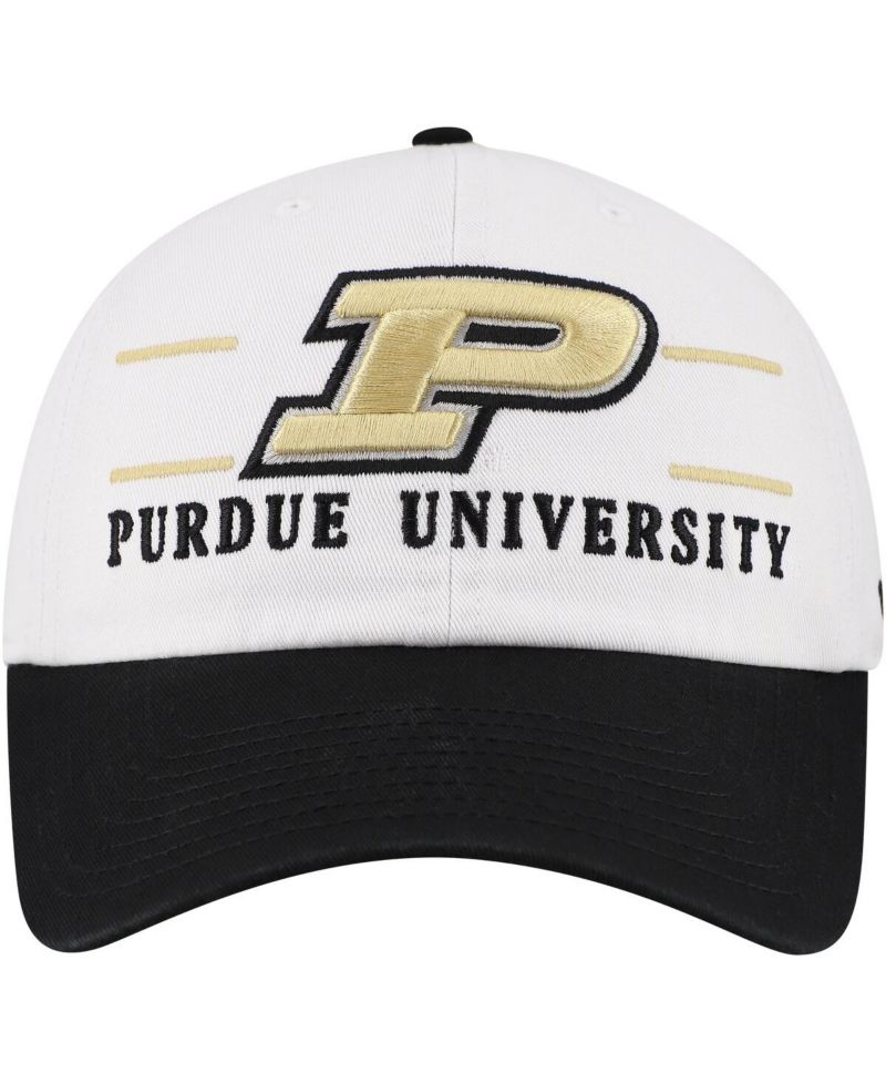 Men's White Purdue Boilermakers Gridiron Clean Up Adjustable Hat