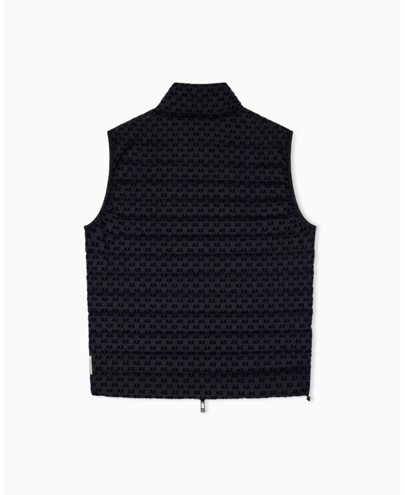 Men's All Over Logo Flocked Down Vest