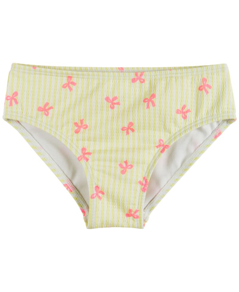 Girls' 2T-5 Puff-Sleeve Top, Bikini Bottom, & Matching Headband, 3-Piece Set