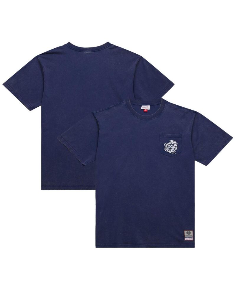 Men's Navy Michigan Wolverines Big & Tall Fade Away Premium T-Shirt