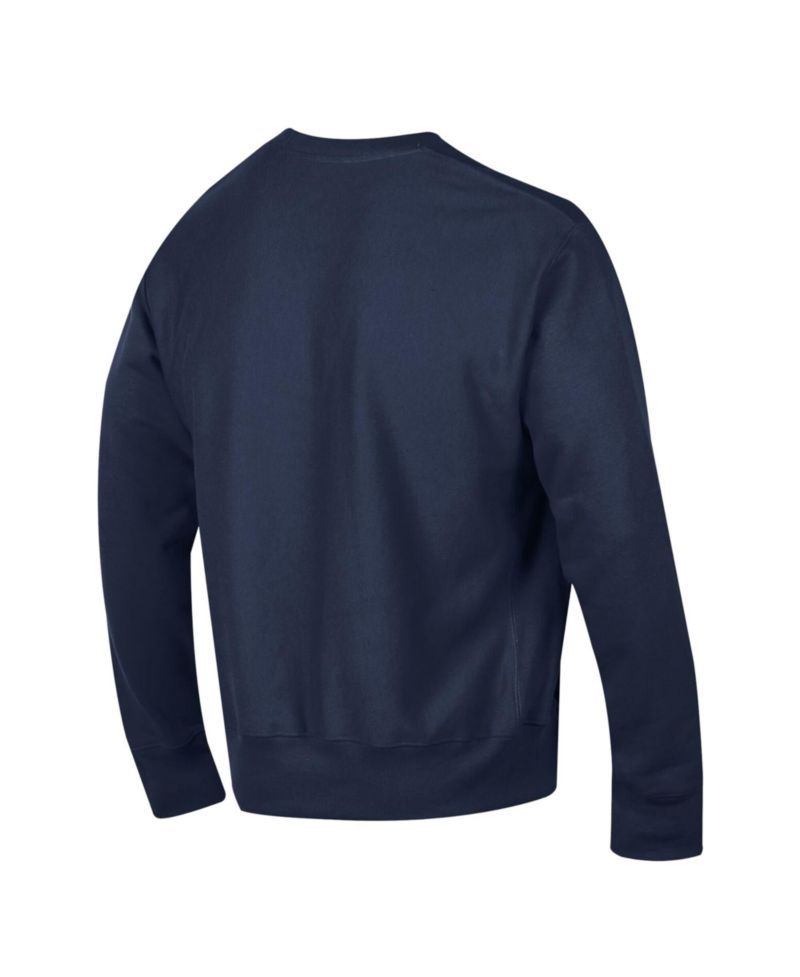 Men's Navy Michigan Wolverines Relentless Reverse Weave Sweatshirt