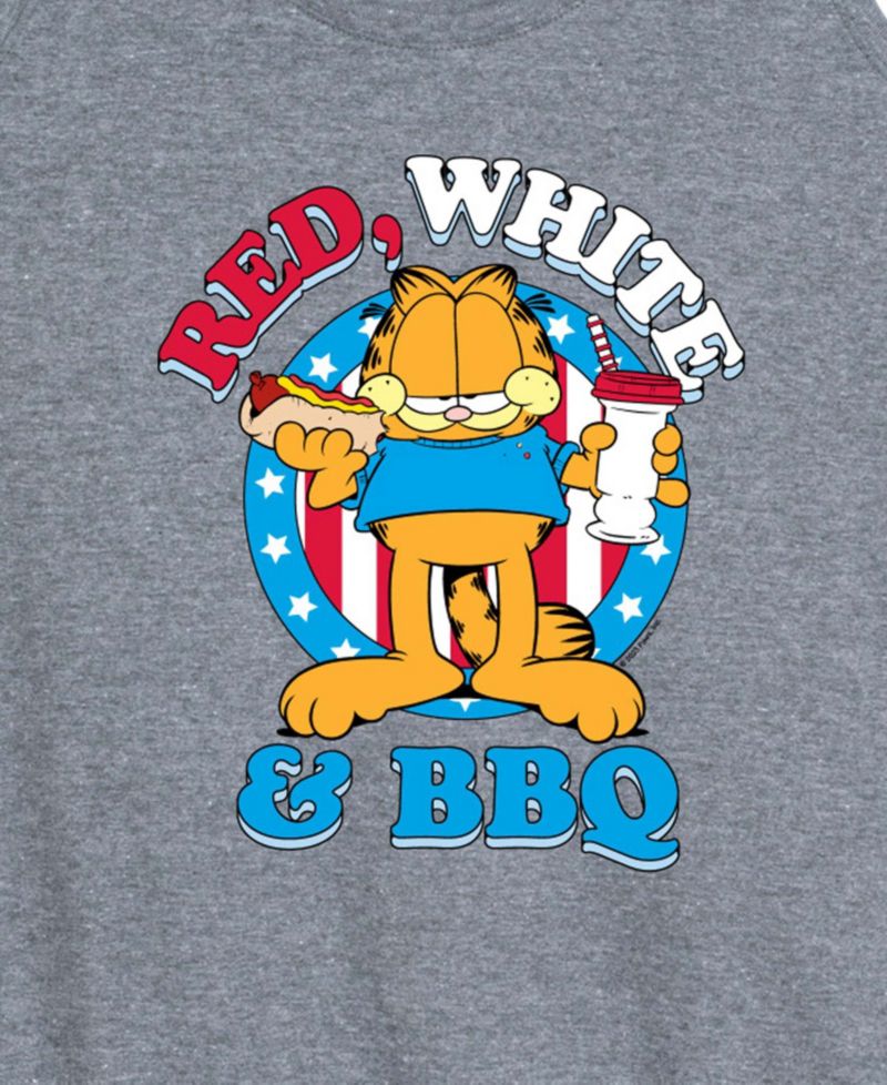 Plus Size Garfield Red White and BBQ Racerback Graphic Tank Top